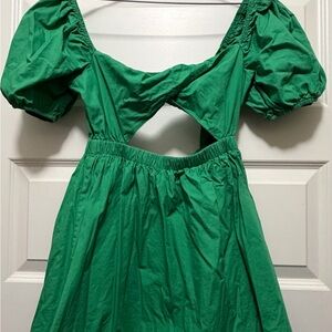 Le Lis Vibrant Green Dress 100% Cotton